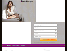 Tablet Screenshot of date-cougar.com